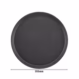 (12 Kusů) CAMBRO | CAMTREAD® - Sklolaminátový podnos - kulatý - ø 355 mm - vysoký profil - černý