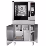 Kombidämpfer - Touch - 4x GN 1/1 - mit Hähnchengrill, Fettauffangsystem, Unterschrank, Waschsystem & Temperaturfühler