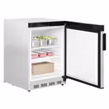 Lagerkühlschrank Edelstahl PREMIUM -  200 Liter - mit 1 Tür - Innenseite der Tür aus Kunststoff