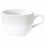 (6 pieces) SELTMANN WEIDEN | Cafeteria Cup – Pearl Grey - 220 ml - Porcelain - Tulip