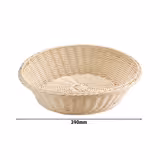 (6 st) Serveringskorg - rund - Ø 39 cm - beige