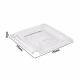 (6 stuks) Deksel PURE - Acryl - 195x195mm - Transparant - passend voor 83409#6, 83468#6, 85260#6 & 85266#6