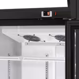 Vetrina frigo per bibite - 1295mm - 880l - display digitale - con 2 porte in vetro & illuminazione LED - Nero