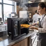 Forno affumicatore - Professionale - 800W - 433x472x398.4mm - con 2 ripiani e porta in vetro -  Nero