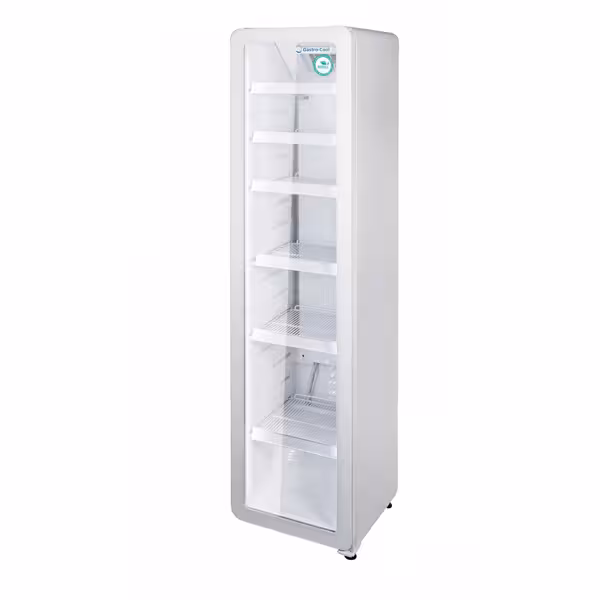 GASTRO-COOL | Επαγγελματικό Ψυγείο βιτρίνα αναψυκτικών - 418 mm - 220 λίτρα - στενό - με 1 γυάλινη πόρτα & εσωτερικός φωτισμός LED
