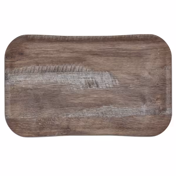 (12 stuks) CAMBRO | CENTURY™ - Glasvezel dienblad - rechthoekig - 530x370mm - Donker eiken houteffect - Glad