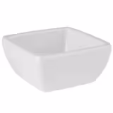 (6 pcs) Dipping Pot - PURE - Melamine - 50ml - rectangular - 65x65mm - White