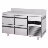 Kühltisch PREMIUM - 1400x700mm - mit 4 Schubladen - Aufkantung