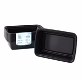 (300 unid) Recipiente alimentar reutilizável - 700ml - retangular - preto - Polipropileno