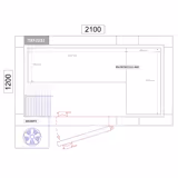 Scaffale in alluminio anodizzato - 1311x1685mm - Composizione a L - Profondità: 460mm - con 4 ripiani (REGOLABILI) - Portata: 90kg per ripiano