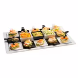 (6 stuks) GN 1/1 dienblad - FRAMES - RVS - 530x325mm - Hoogte: 20mm - stapelbaar; vaatwasserbestendig