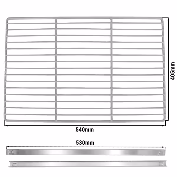 Étagère intermédiaire / grille de support - compatible avec comptoirs à bière - incl. rails - compatible avec BRF & BLF