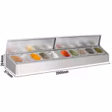Étagère supérieure pour épices – 10 × GN 1/4