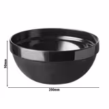 (6 stuks) Kom - CASUAL MAXI - Melamine - 1,8 liter - Ø 200mm - Zwart