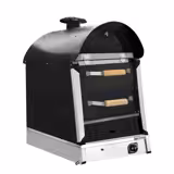 Forno para batatas Kumpir a gás - controlo mecânico - 530x1100x740mm - aço inoxidável - com 2 gavetas