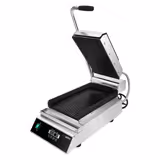 Contactgrill - 2,8kW - digitaal display - platen: geribbeld/geribbeld - Grilloppervlak: 223x380mm