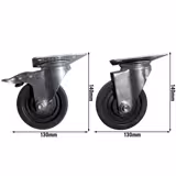 (4 szt.) Kołka - 2 z hamulcem / 2 bez hamulca - 102x102x102mm - w zestawie: prosty montaż - kompatybilny z BKJ, KSJ, POG, POJ, ZBG, TKSJ