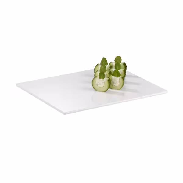 (6 pcs) GN 1/2 Gastronorm Tray - ZERO - Melamine - 325x265mm - Height: 15mm - White