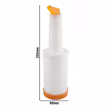 (6 Stück) Dosier- & Vorratsflasche - 4 teiliges Set - 0,85 Liter - Polypropylen