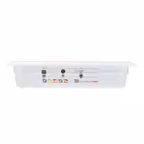 (6 pezzi) CAMBRO | SafeTrak - Contenitori in polipropilene GN 1/1 - Latteo - Altezza: 65mm