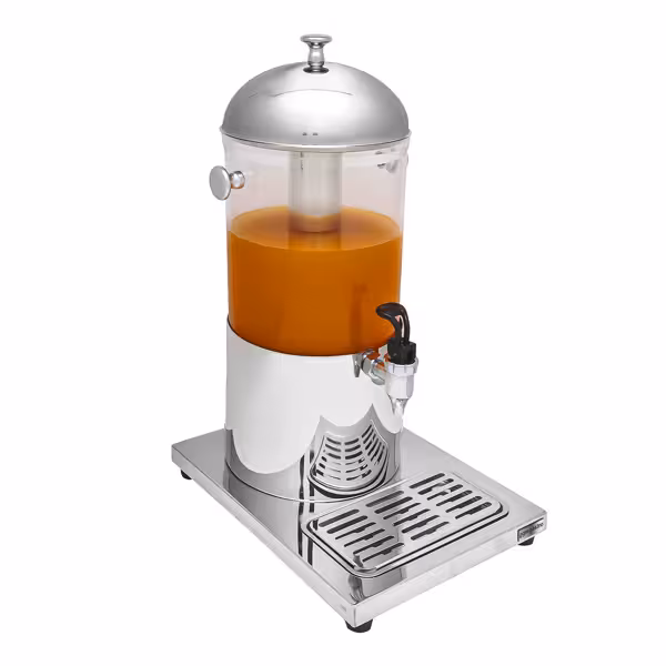 Sapdispenser - 7,5 liter - RVS - incl. afdruipschaal & deksel