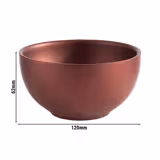 (6 stuks) Schaal - LEVANTE - RVS - 0,32L - Ø120mm - doppelwandig, stapelbaar - Rood