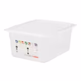 (6 Stück) CAMBRO | SafeTrak - Polypropylen-Behälter GN 1/2 - Milchig - Höhe: 150mm