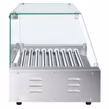 Würstchengrill / Hot Dog Grill - mit 9 Rollen & Glasaufsatz