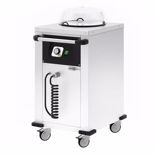 Tellerspender - beheizt - 1 kW - mit Rollen - 50 Teller