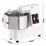 Amassadeira espiral para padaria - 53L / 44kg - com cuba fixa - com temporizador - 400V (trifásico)