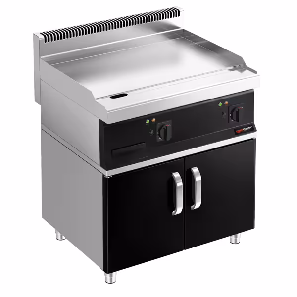 Elektro Bratplatte - 8,1 kW - Glatt - inkl. Unterbau mit 2 Türen
