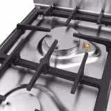 Cuisinière à gaz - 16 kW - 4 brûleurs - incl. soubassement avec 2 portes