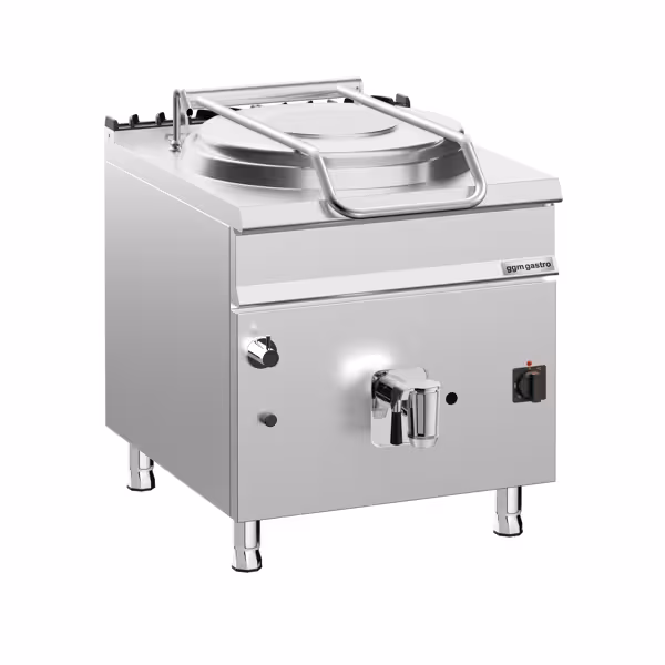 A gas Marmitta professionale / Pentola industriale - 150l - 20kW - Riscaldamento indiretto - con allacciamento idrico