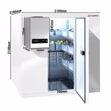 یخچال اتاقی - 2.1*1.5 متر - 4.8 مترمکعب - همراه یونیت خنک کننده