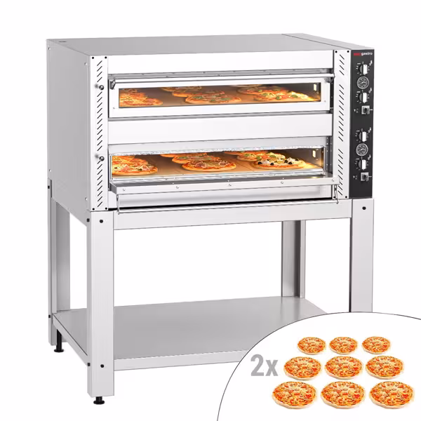 Elektro Pizzaofen - 9+9x 30cm - Manuell - inkl. Untergestell