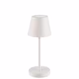 (4 unid) Candeeiro de mesa LED - MERLE MICRO - recarregável sem fios - regulável em 3 níveis - Ø80mm - Branco Sussurrado - IP54