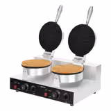Gaufrier – double – manuel – 2,6 kW – pour cornets de glace – Ø 190 mm