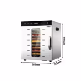 Aparat de uscat / uscător automat - cu 10 rafturi - oțel inoxidabil - 800 wați