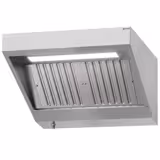 Wandafzuigkap RVS - 700mm diep - 1000mm - zonder motor - met 2 labyrintfilters en verlichting