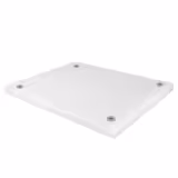 Antislip snijplank - 600x400mm - Dikte: 20mm - HACCP-conform - HDPE - Wit - Vaatwasmachinebestendig