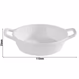 (60 szt.) Miseczka z uchwytami do przenoszenia - MINI - Melamina - 70ml - 115x85x25mm - Biały