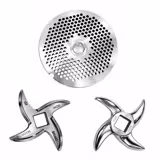 Elektrische vleesmolen 32 - 600kg/h - 3 kW - met koeling - incl. verrijdbaar onderstel