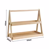 Présentoir buffet - VALO - avec 2 Niveaux - Eichenholz - Brun - rectangulaire - Hauteur:445mm - compatible avec GN 2/4