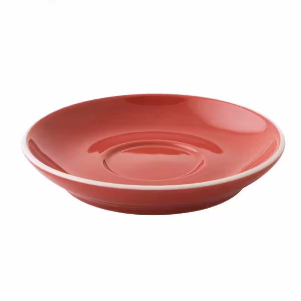 (6 szt.) COLORS - Spodek do cappuccino - Ø140mm - Czerwony