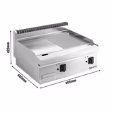 Elektrisk stekbord- slät räfflad (8 kW)