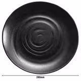 (6 Stück) Tablett - ZEN - Melamin - Ø 280mm - Höhe: 30mm