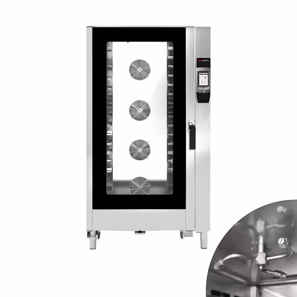 Four mixte électrique - pâtissier - Écran tactile - écran tactile 7" - 16x 600x400mm - avec système de lavage, sonde à cœur & USB/400 programmes