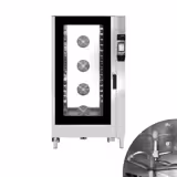 Pékségi- Elektromos- Kombi sütő - gőzpároló - Érintő - 7" érintőképernyős kijelző - 16x EN 600x400 - inkl. Automatikus tisztítórendszer & maghőmérő