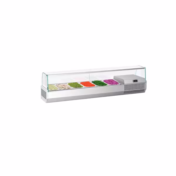 واجهة عرض سوشي مبردة PREMIUM PLUS - 1733x413mm - 6x GN 1/3