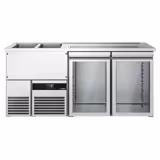 Direct Draw Beer Dispenser / Kegerator PREMIUM - 1950x700mm - Double Glass Doors